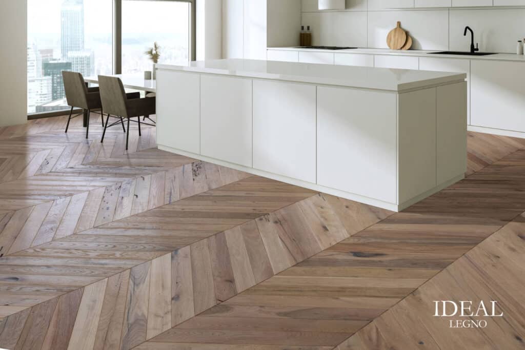 Corner,Of,Modern,Kitchen,With,White,Walls,,Wooden,Floor,,White